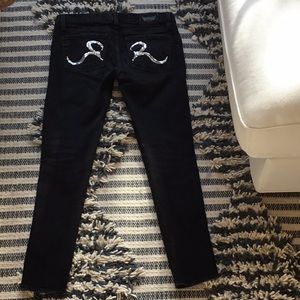 Rock & Republic Sequined Pocket Jeans, Black